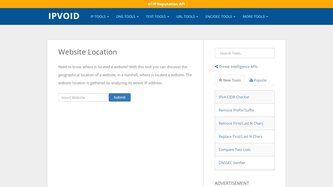 Where is Located a Website? Website Location Finder | IPVoid